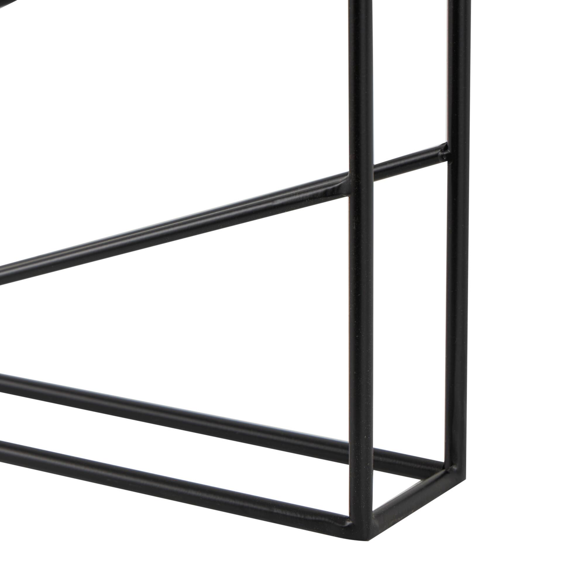 13" x 35" Black Metal Bottle Shape Wall Wine Rack
